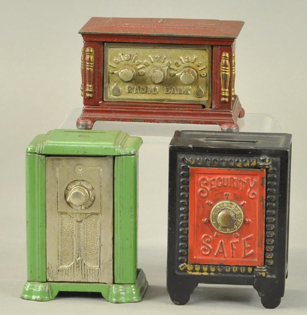 TWO RADIO AND SAFE STILL BANKS (1 of 3)