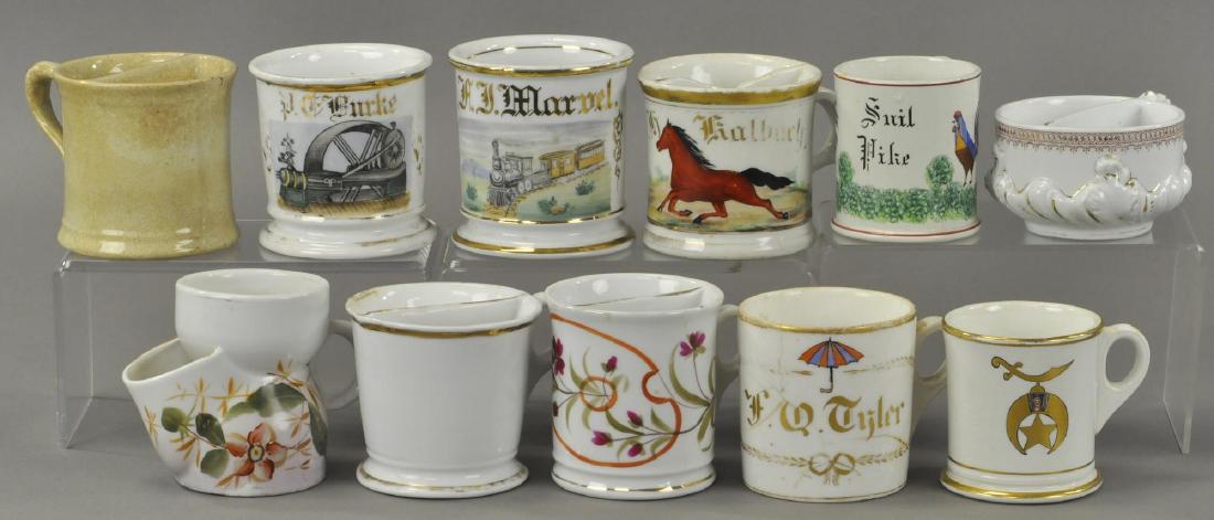 LARGE LOT OF OCCUPATIONAL SHAVING MUGS (1 of 3)