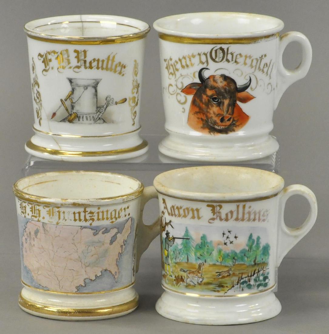 LOT OF FOUR OCCUPATIONAL SHAVING MUGS (1 of 3)