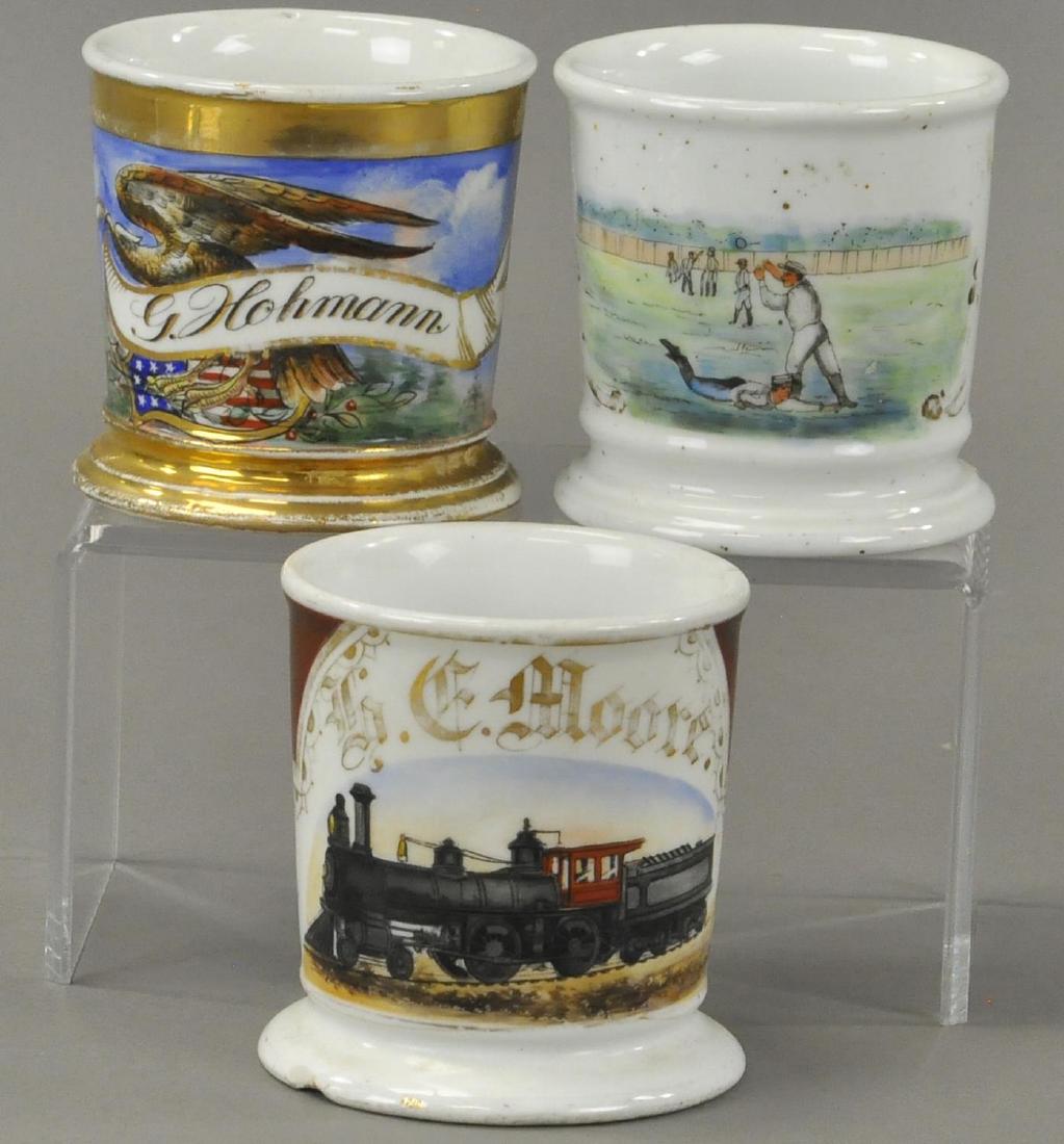 LOT OF THREE OCCUPATIONAL SHAVING MUGS (1 of 3)