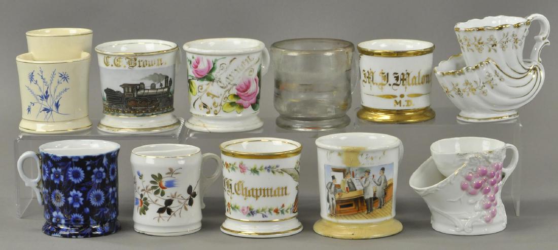 LARGE LOT OF OCCUPATIONAL SHAVING MUGS (1 of 3)