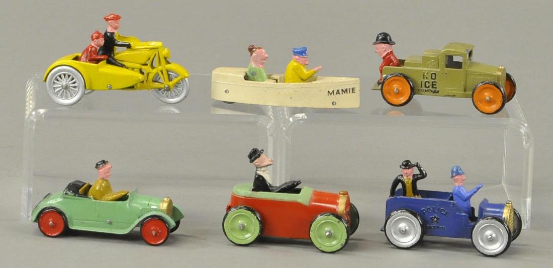 COMPLETE SET OF TOOTSIETOY FUNNIES CARS (1 of 3)