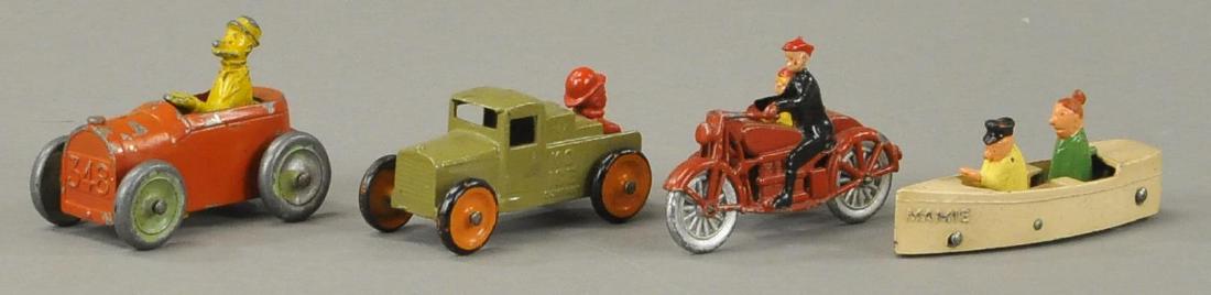 TOOTSIETOY FUNNIES CARS - FOUR PIECES (1 of 3)