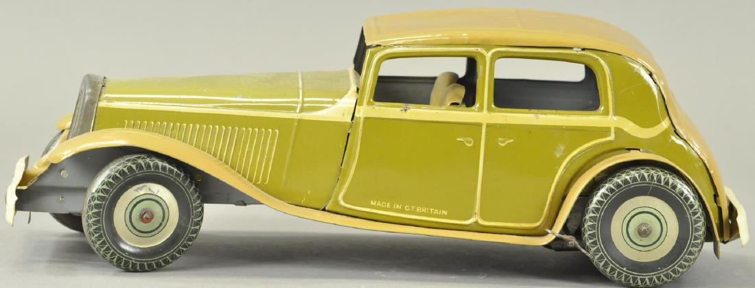 WELLS LONDON SUICIDE DOOR SEDAN: 18. WELLS LONDON SUICIDE DOOR SEDAN | Brown roof and fenders over-painted. | 14" l.