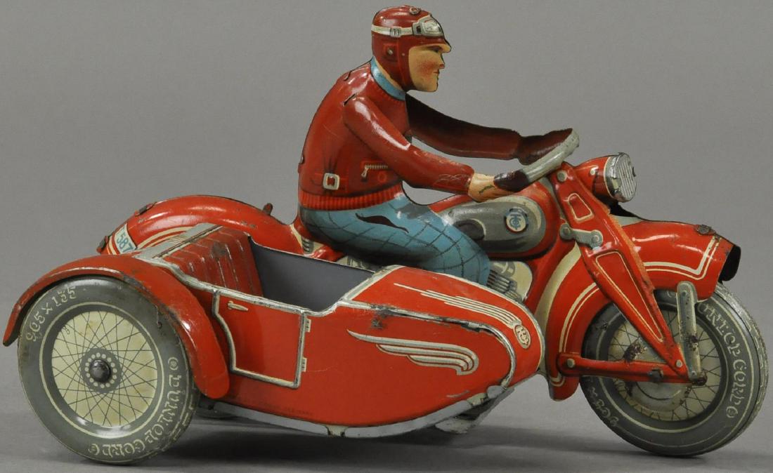 TIPPCO MOTORCYCLE WITH SIDECAR: 31. TIPPCO MOTORCYCLE WITH SIDECAR | All Original Condition. | 8" l.