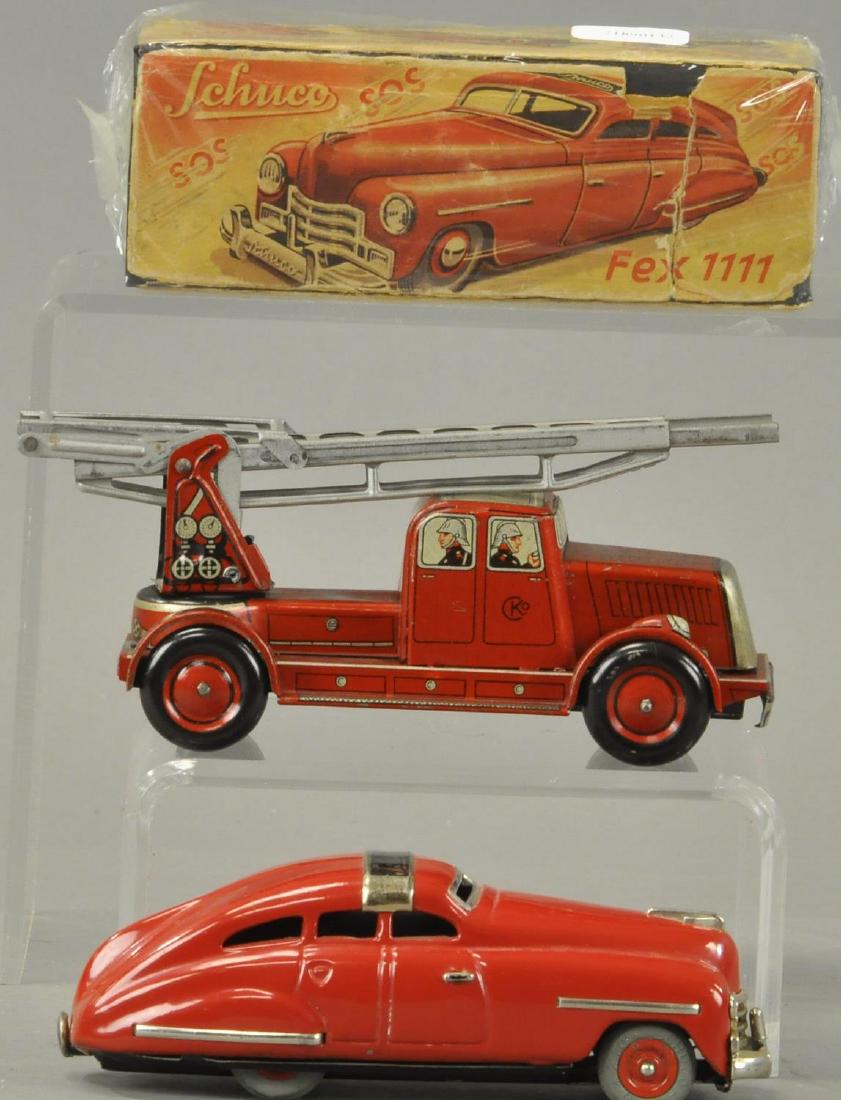 TWO GERMAN AUTOS - FIRE TRUCK/SCHUCO (1 of 4)