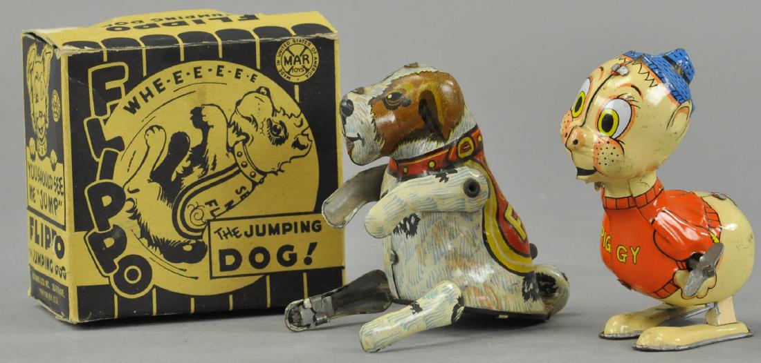 MARX PIGGY & BOXED FLIPPO DOG (1 of 2)