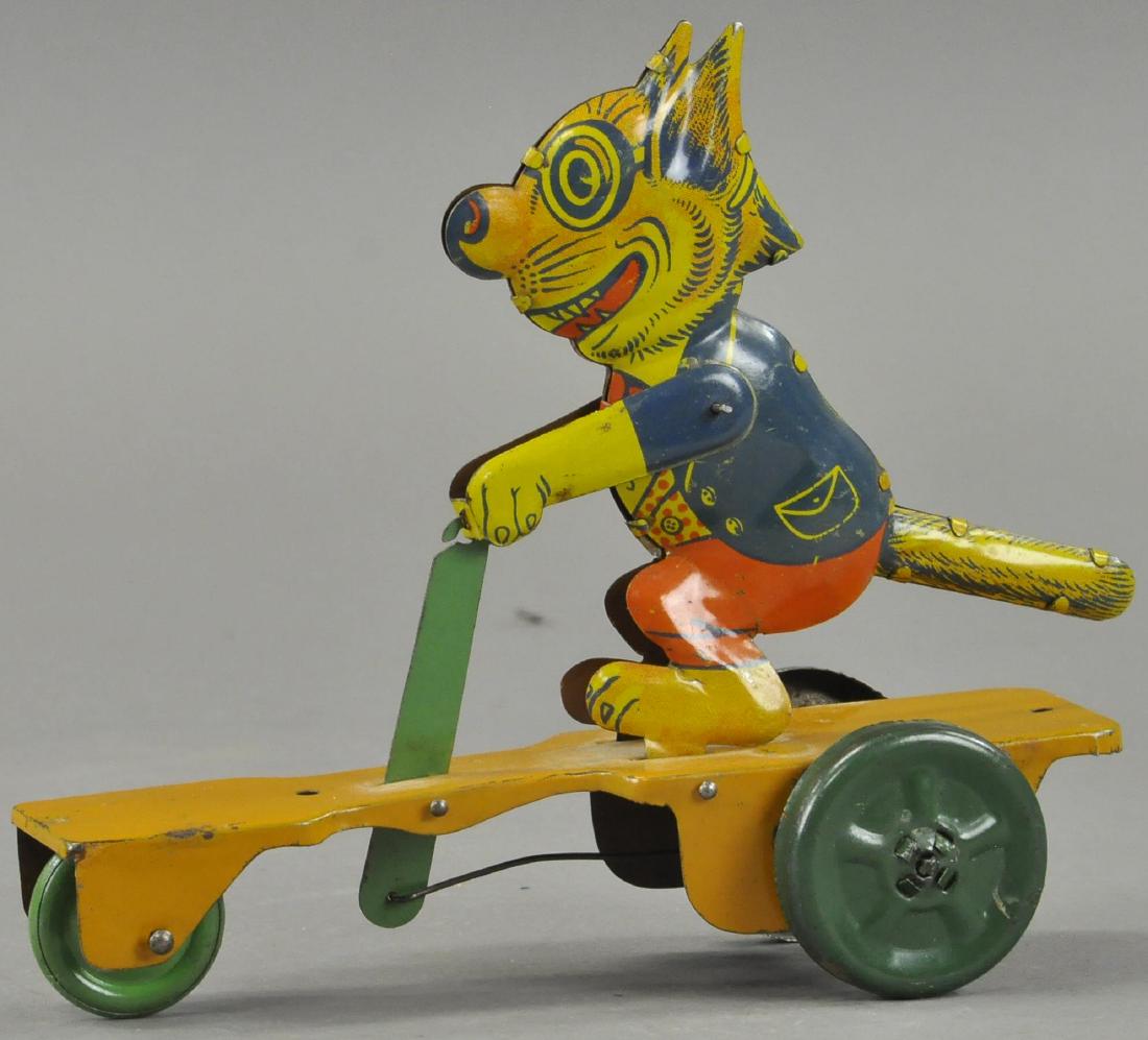 COOL CAT ON SCOOTER PULL TOY (1 of 2)