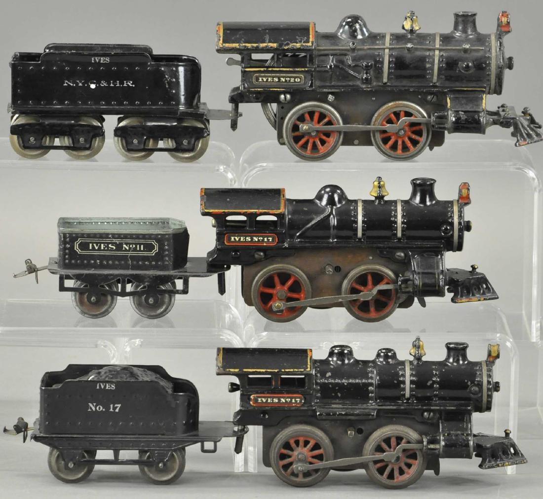 LOT OF THREE CLOCKWORK IVES LOCOMOTIVES (1 of 2)
