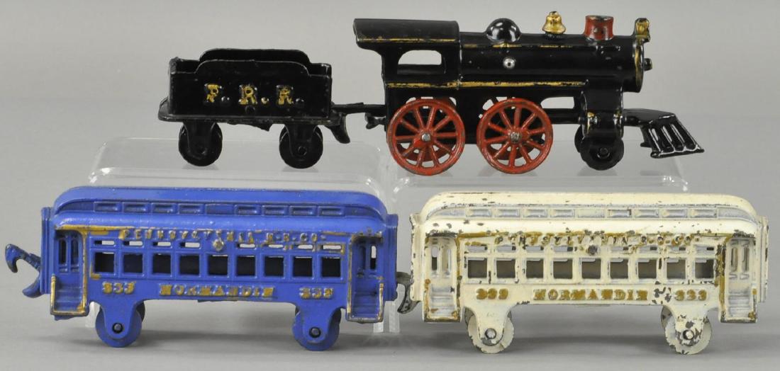 HUBLEY PRR NORMANDIE PASSENGER SET: 329. HUBLEY PRR NORMANDIE PASSENGER SET | All Original Condition. | 7" l.