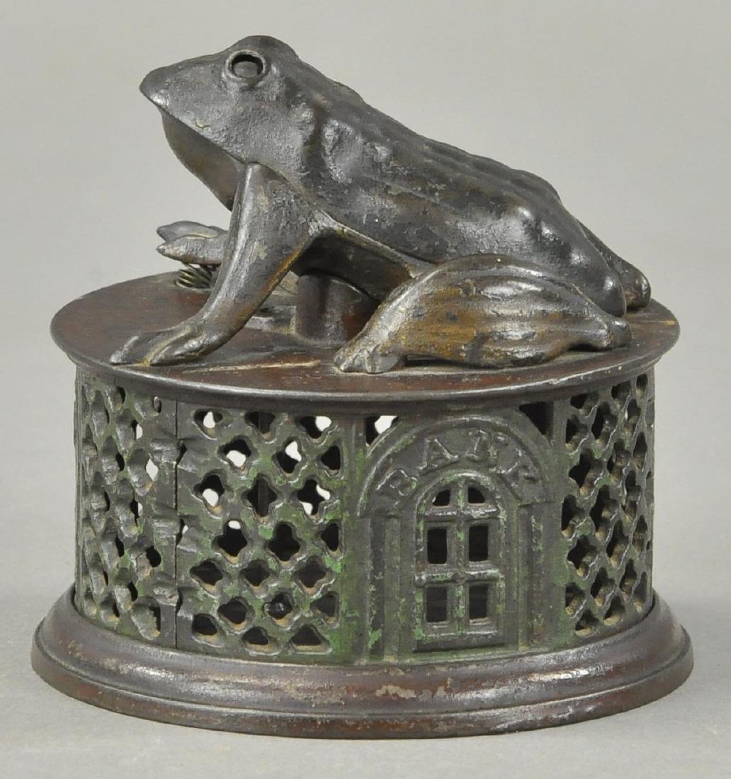 FROG ON LATTICE MECHANICAL BANK (1 of 2)