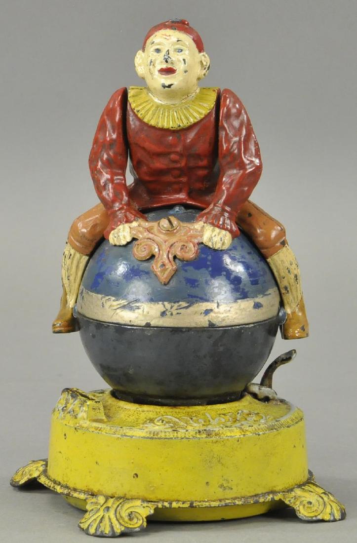 CLOWN ON GLOBE MECHANICAL BANK (1 of 3)