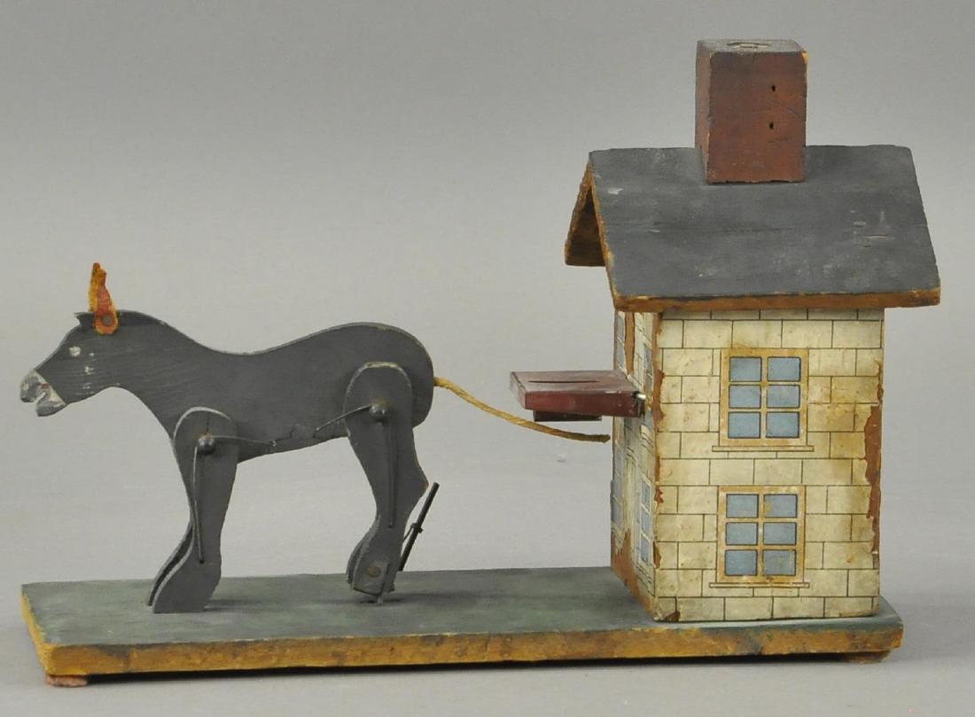 KICK IN WOOD MECHICAL BANK (1 of 3)