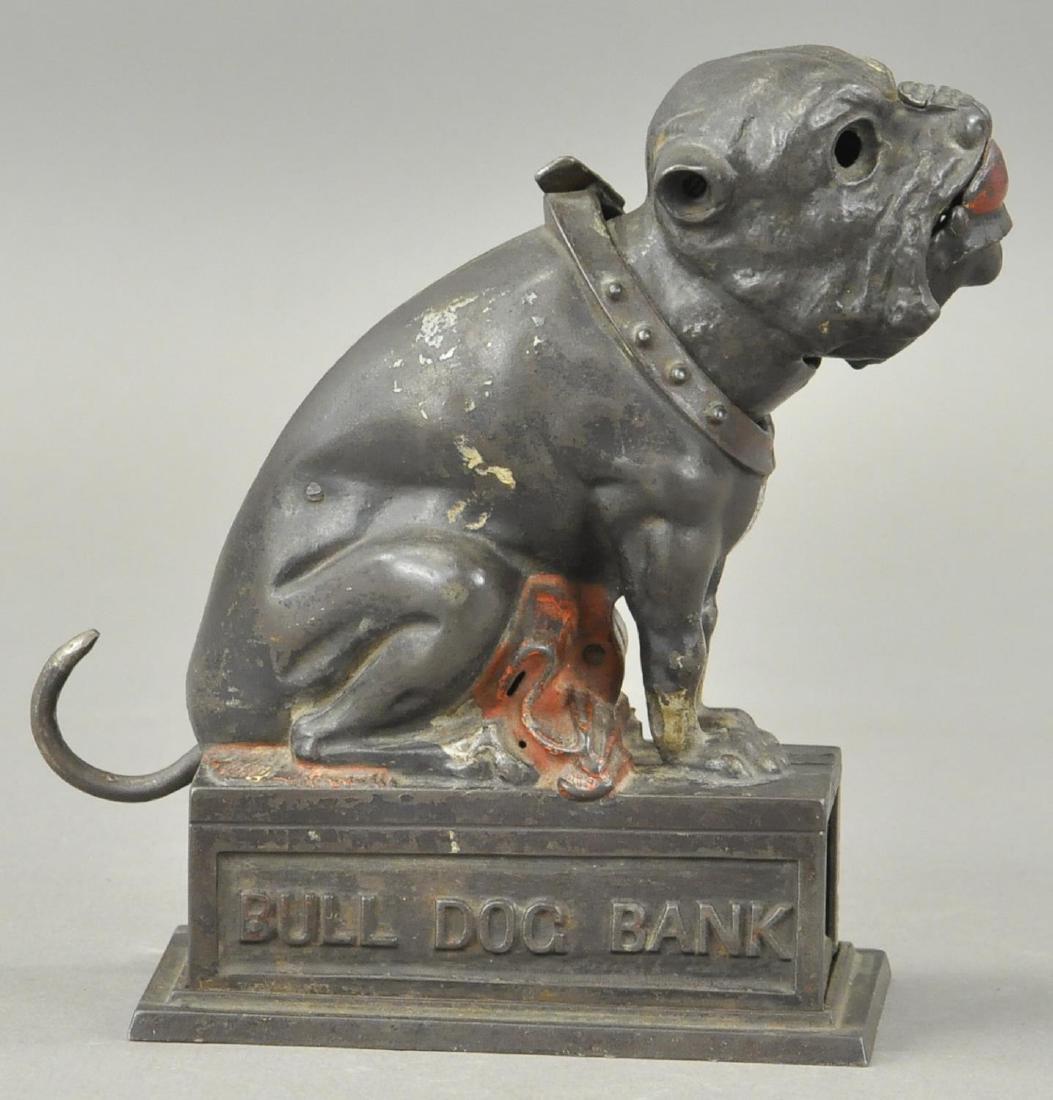 SEATED BULL DOG MECHANICAL BANK (1 of 2)