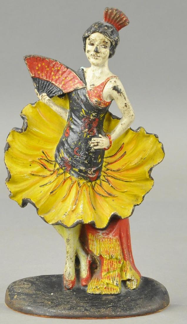 SPANISH GIRL WITH FAN DOORSTOP: 513. SPANISH GIRL WITH FAN DOORSTOP | All Original Condition. | Waverly Studios 9 1/2" x 5 1/4"