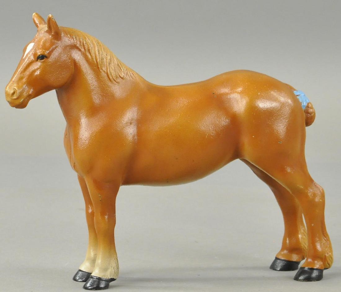 HUBLEY PERCHERON DOORSTOP: 569. HUBLEY PERCHERON DOORSTOP | All Original Condition. | Full figured. 8" x 8 1/4".