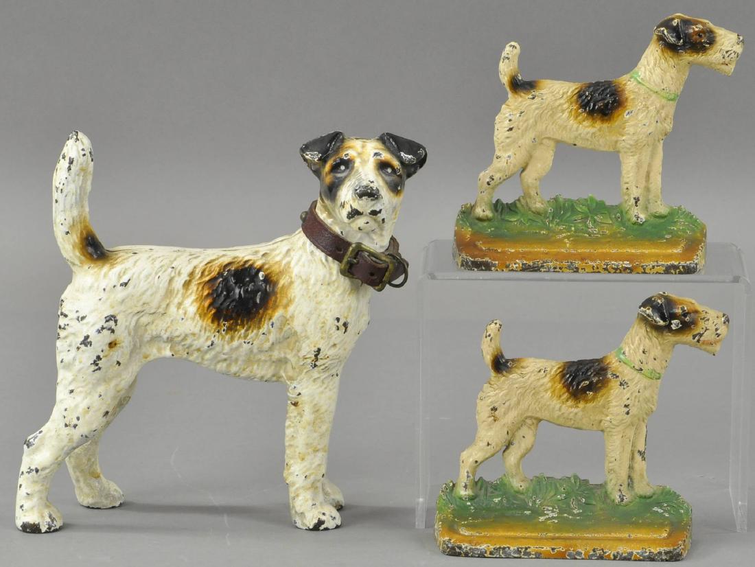 SET OF FOX TERRIER DOORSTOP & MATCHING BOOKENDS (1 of 2)