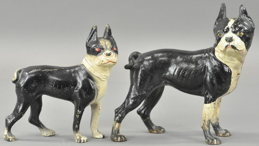 PAIR OF BOSTON TERRIOR DOORSTOP: 571. PAIR OF BOSTON TERRIOR DOORSTOP | All Original Condition. | Full figured. 9 3/4" x 9".