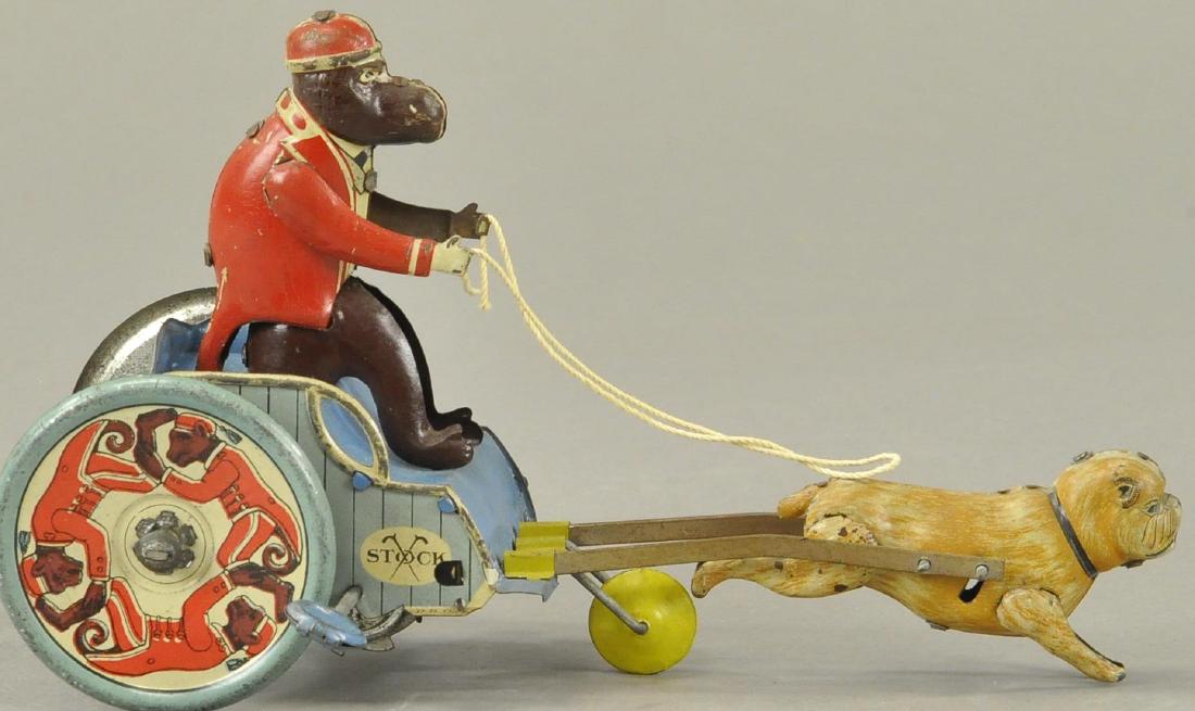 STOCK MONKEY IN DOG CART (1 of 4)