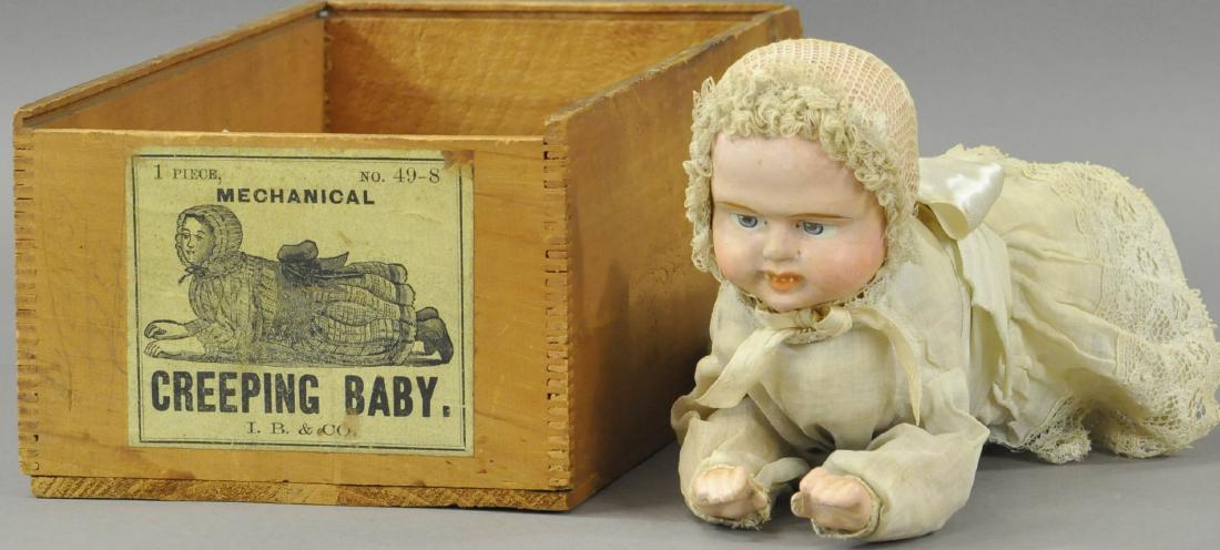 IVES MECHANICAL CREEPING BABY W/ORIGINAL BOX (1 of 5)