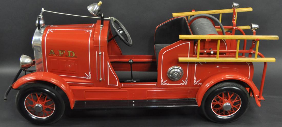 AMERICAN NATIONAL HOOK AND LADDER PEDAL CAR: 640. AMERICAN NATIONAL HOOK AND LADDER PEDAL CAR | 66" l.