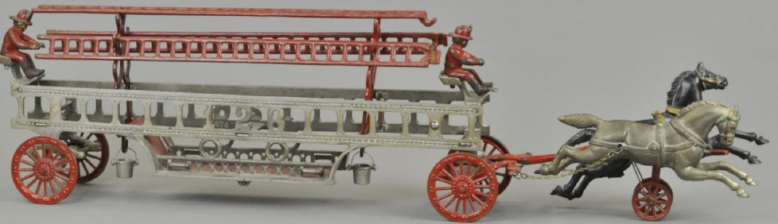 LARGE HUBLEY HORSE DRAWN HOOK & LADDER (1 of 3)