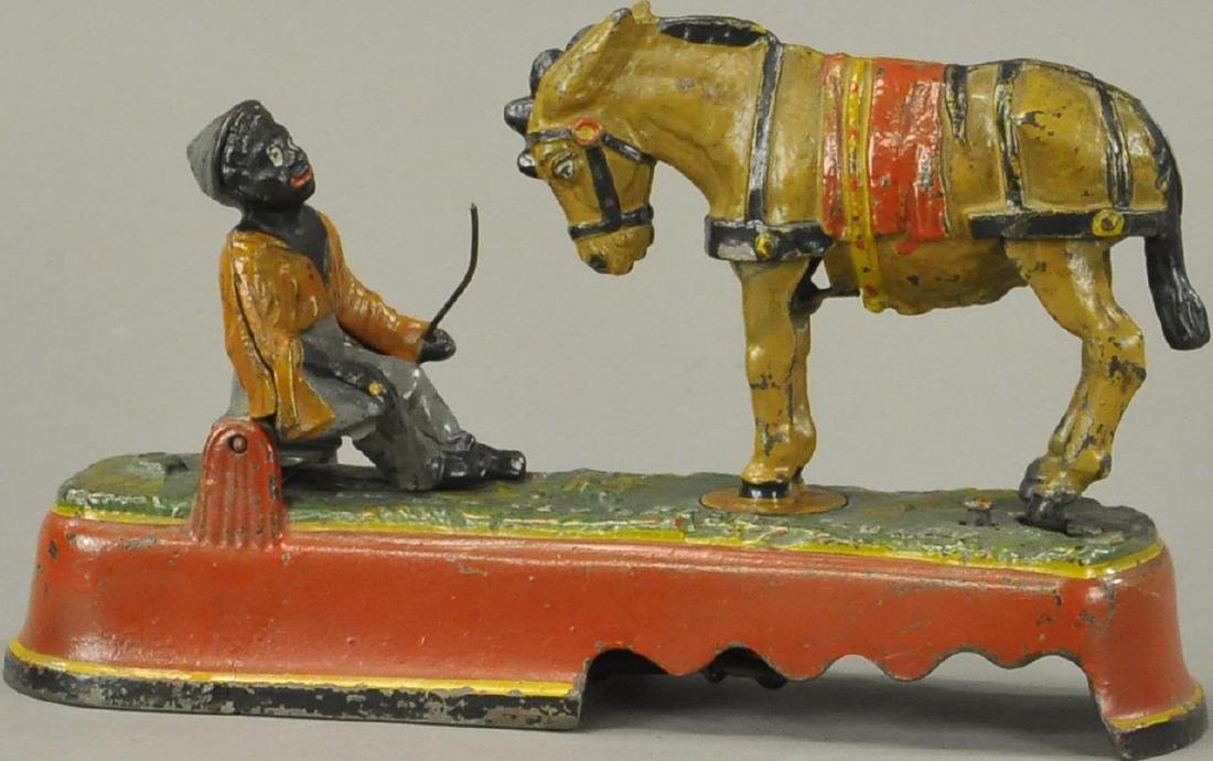 SPISE A MULE BENCH MECHANICAL BANK (1 of 4)