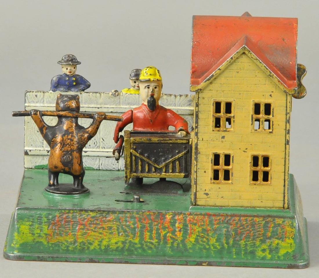 ORGAN GRINDER & PERFORMING BEAR MECHANICAL BANK (1 of 4)