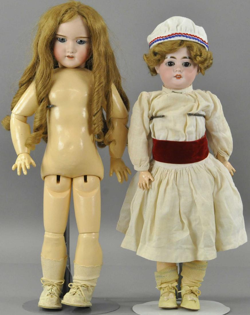 LOT OF TWO EARLY 20th CENTURY BISQUE HEAD DOLLS (1 of 6)