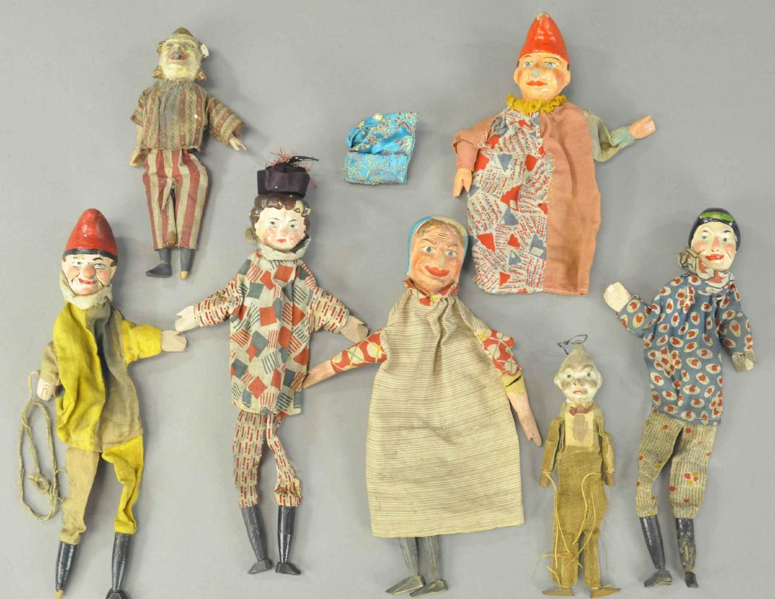 SEVEN COMPOSITION & CLOTH FINGER PUPPETS (1 of 2)