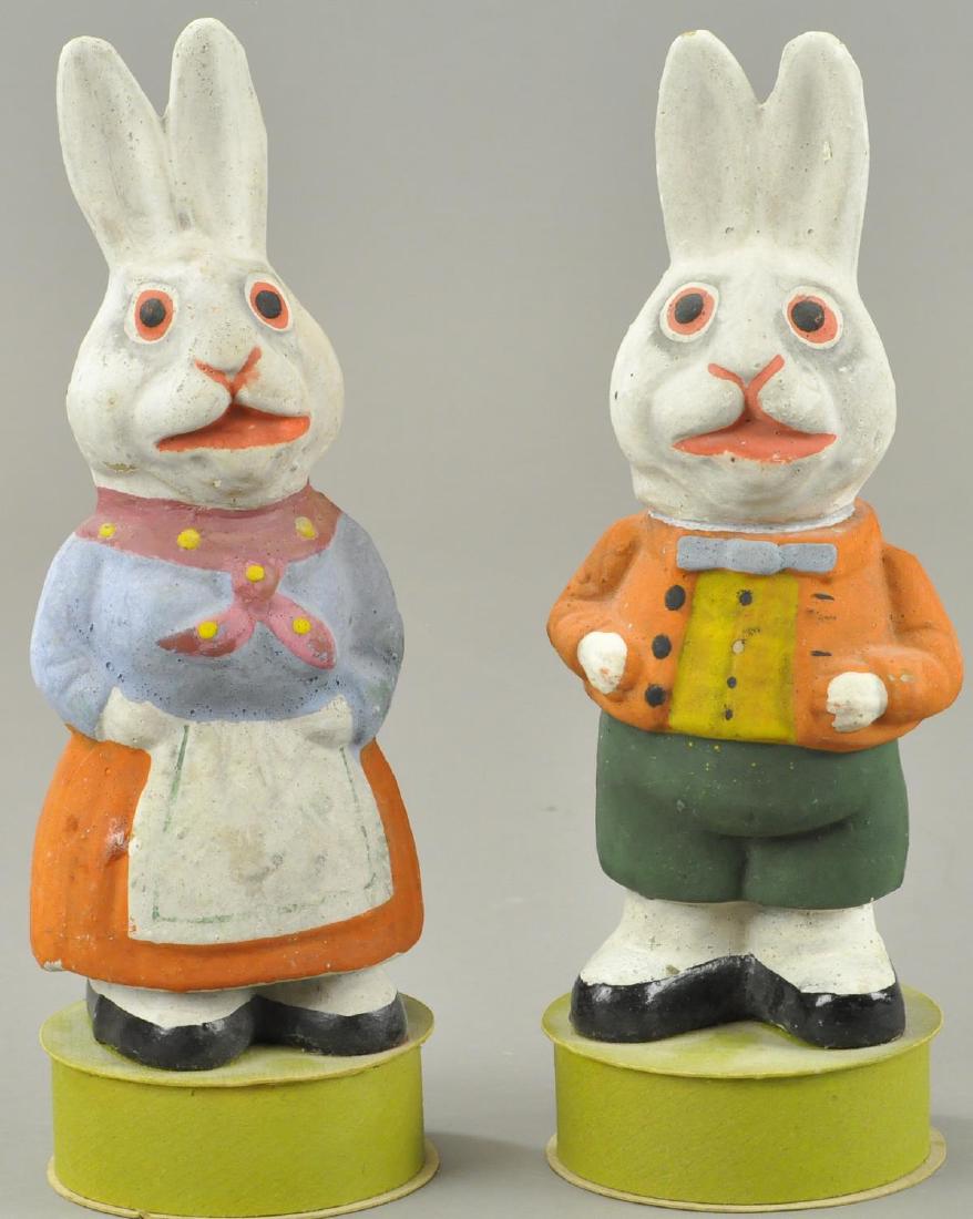 TWO EASTER BUNNY CANDY CONTAINERS (1 of 2)