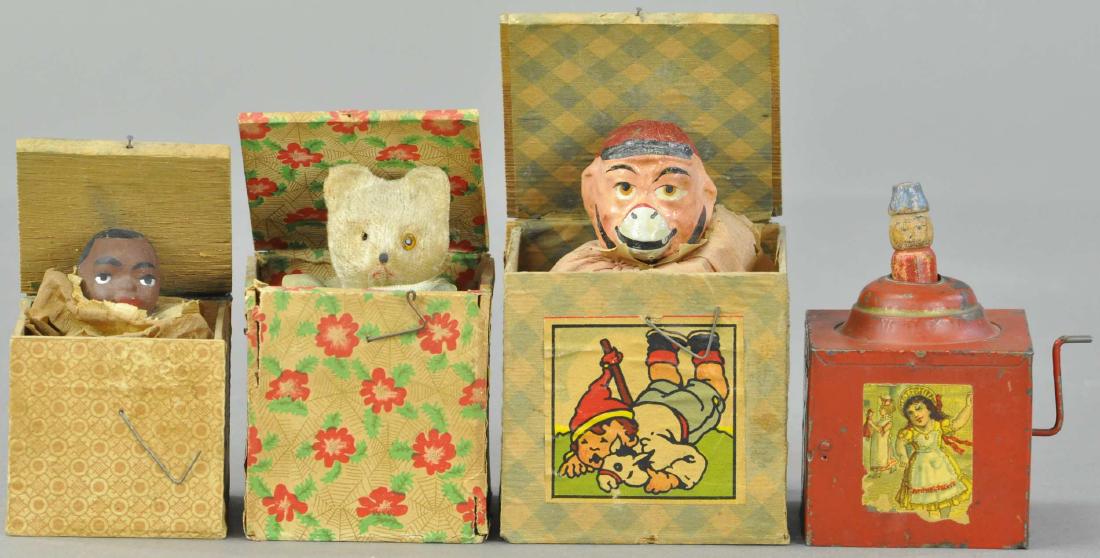 GROUPING OF FOUR JACK-IN-THE-BOX TOYS (1 of 2)
