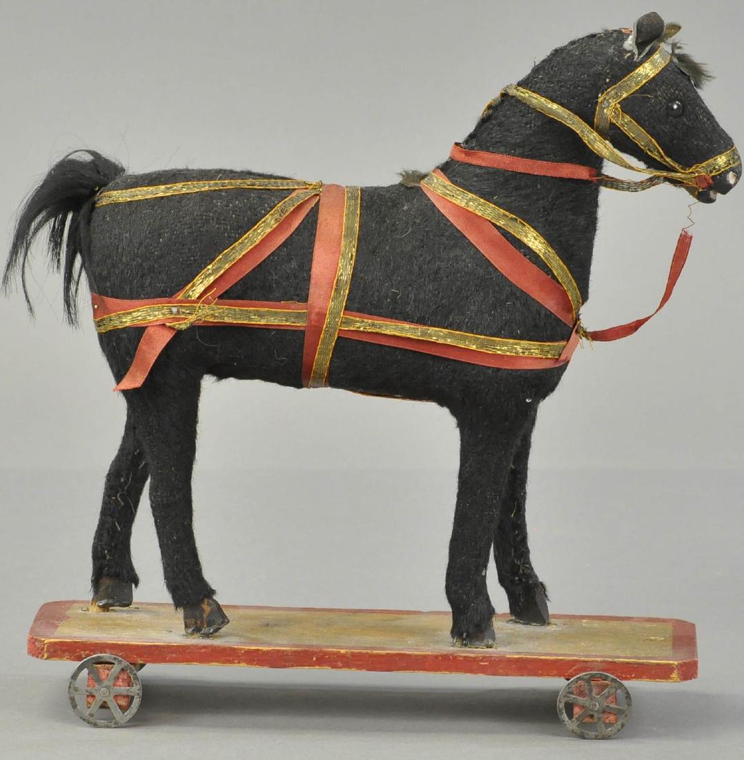 PLATFORM PULL TOY HORSE W/HARNESS (1 of 2)