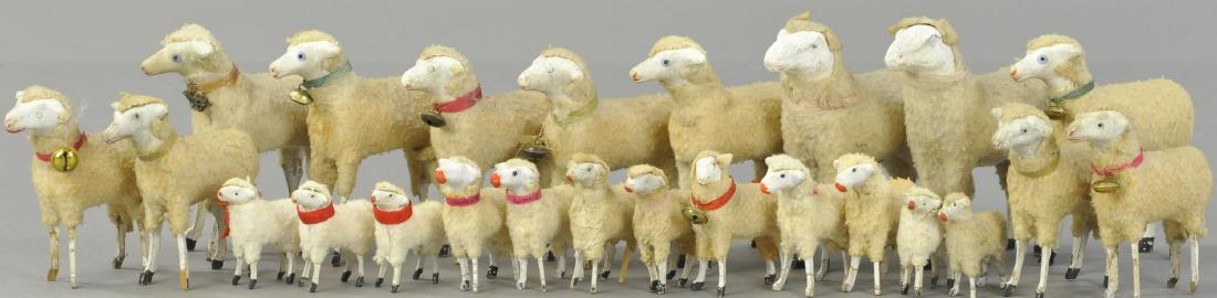 GROUPING OF TWENTY-FOUR WOOLY SHEEP (1 of 2)