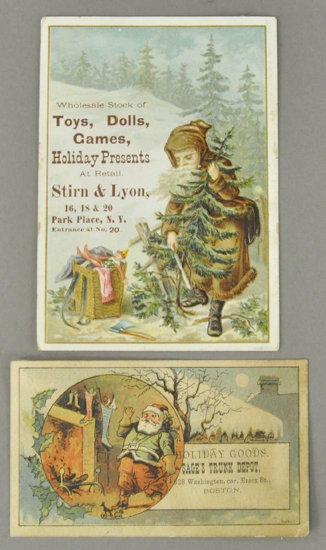 TWO SANTA CLAUS VICTORIAN TRADE CARDS (1 of 2)