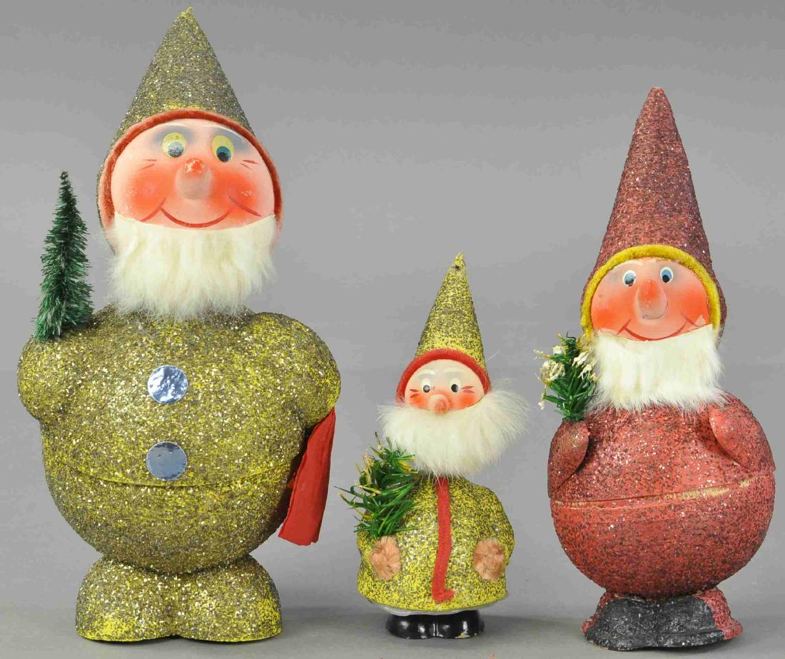 THREE NODDING GERMAN SANTA CANDY CONTAINERS (1 of 2)