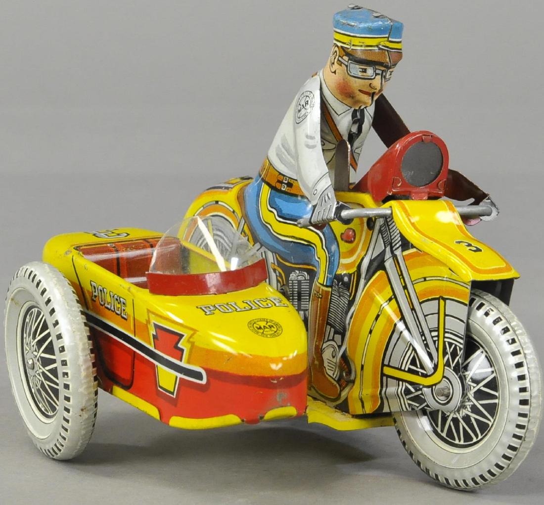 MARX POLICE CYCLE W/ SIDECAR (1 of 3)