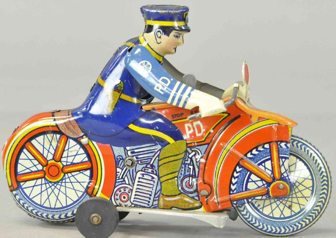 MARX POLICE MECHANICAL MOTORCYCLE (1 of 3)