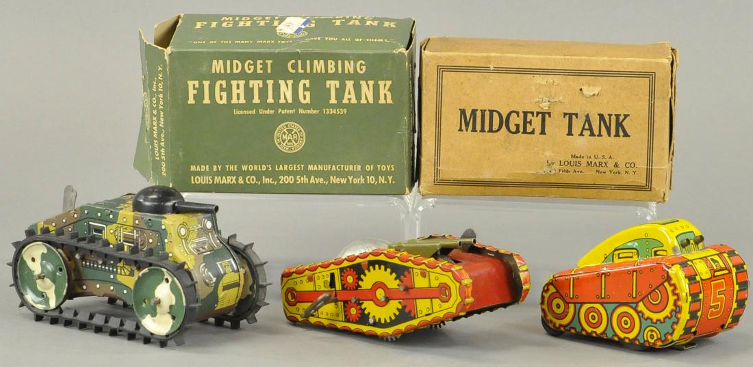 GROUPING OF MARX WIND-UP TANKS (1 of 3)