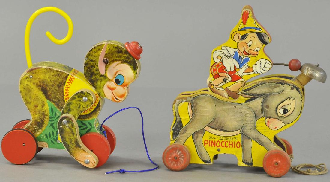 TWO FISHER PRICE TOYS - PINOCCHIO/MONKEY (1 of 3)