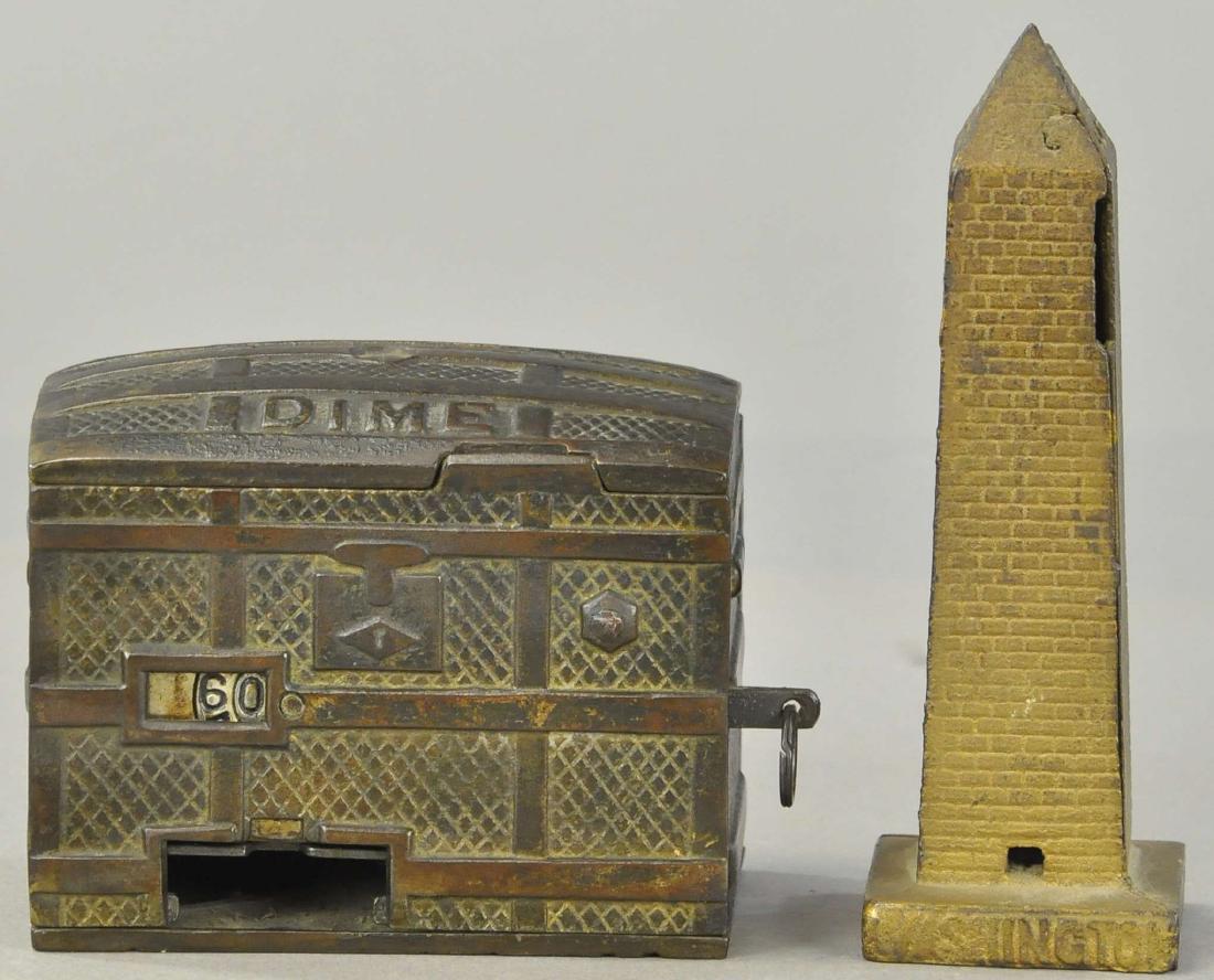 PAIR OF STILL BANKS - MONUMENT/DIME CHEST (1 of 4)