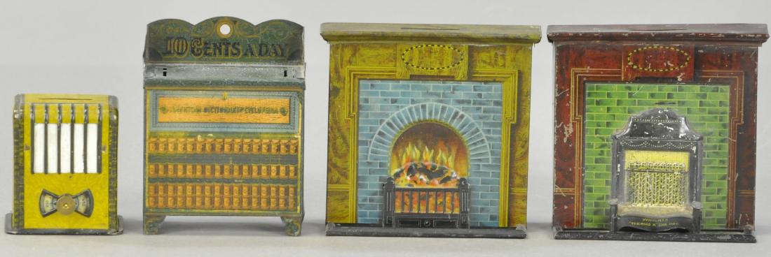 GROUP OF LITHOGRAPHED TIN STILL BANKS (1 of 3)