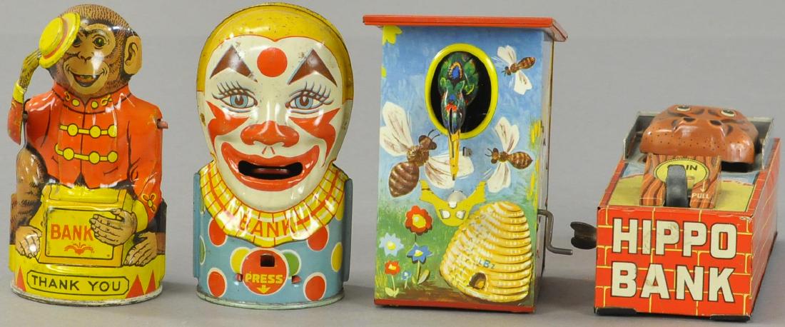 GROUP OF TIN MECHANICAL BANKS (1 of 3)