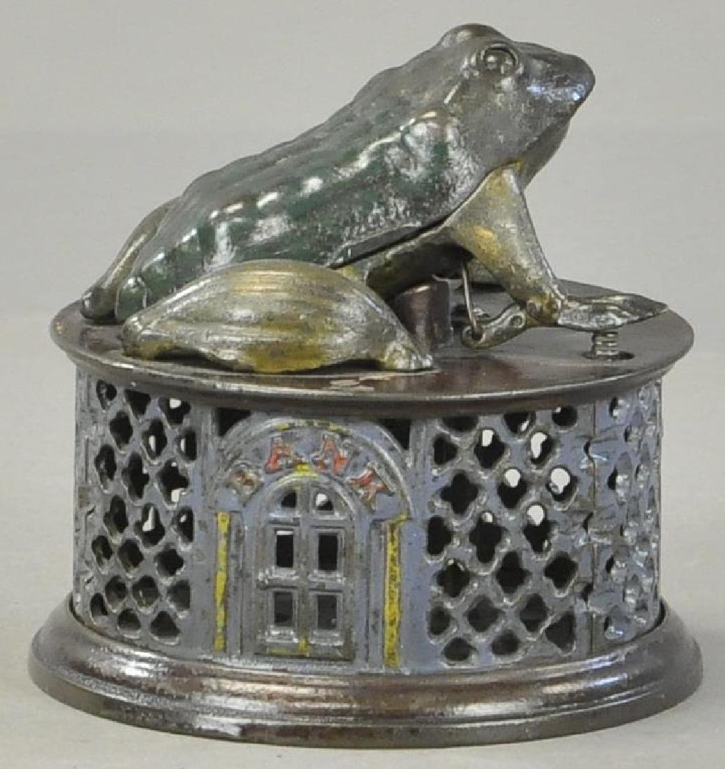 FROG ON LATTICE MECHANICAL BANK (1 of 3)