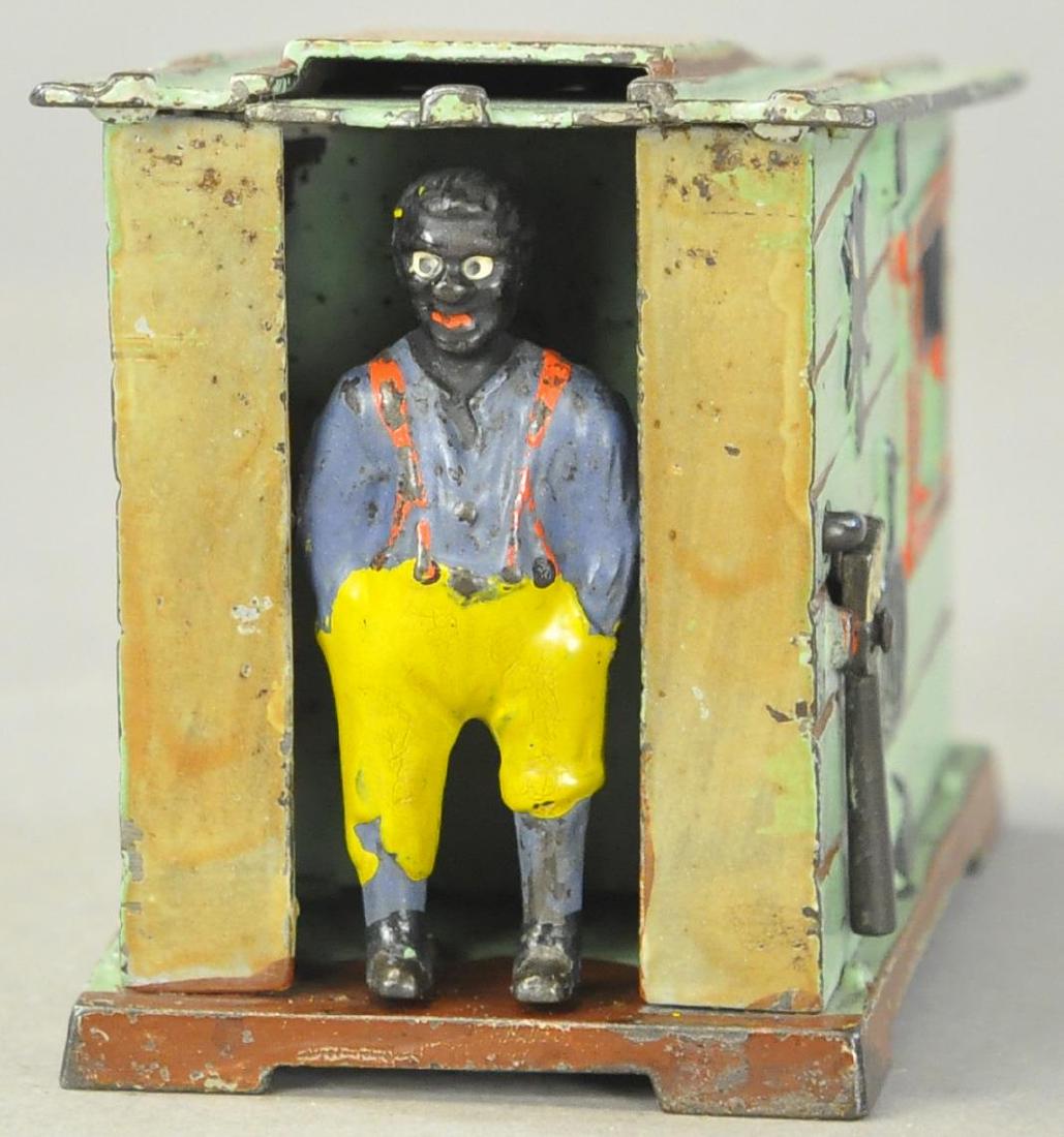 CABIN BANK MECHANICAL BANK - GREEN (1 of 3)