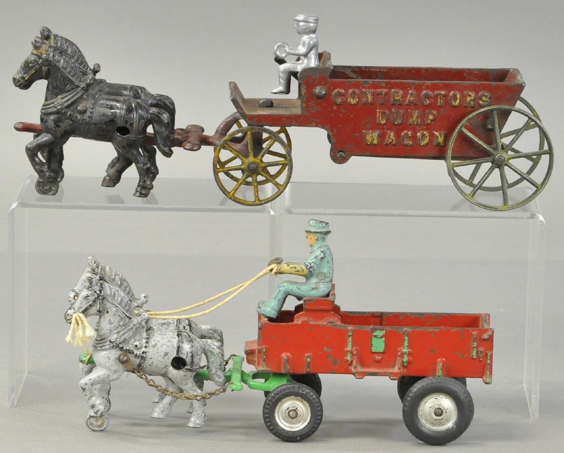 TWO HORSE DRAWN FARM WAGONS (1 of 3)