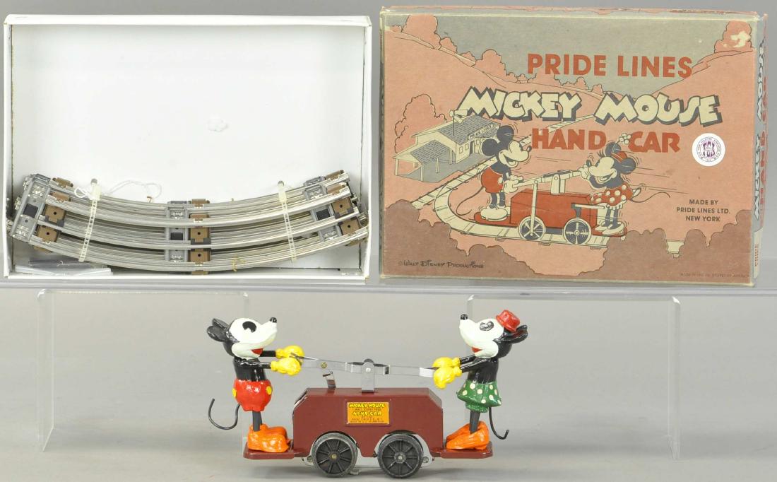 BOXED PRIDE LINES LIONEL MICKEY MOUSE HAND CAR (1 of 3)
