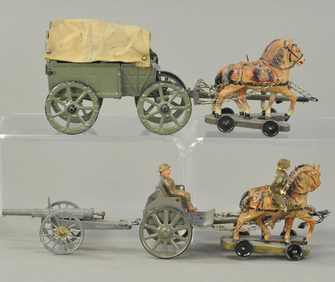 ELASTOLIN MILLITARY WAGONS (1 of 3)
