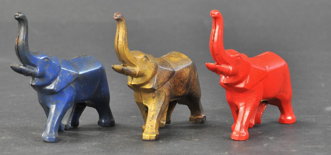 THREE DECO ELEPHANT STILL BANKS (1 of 3)