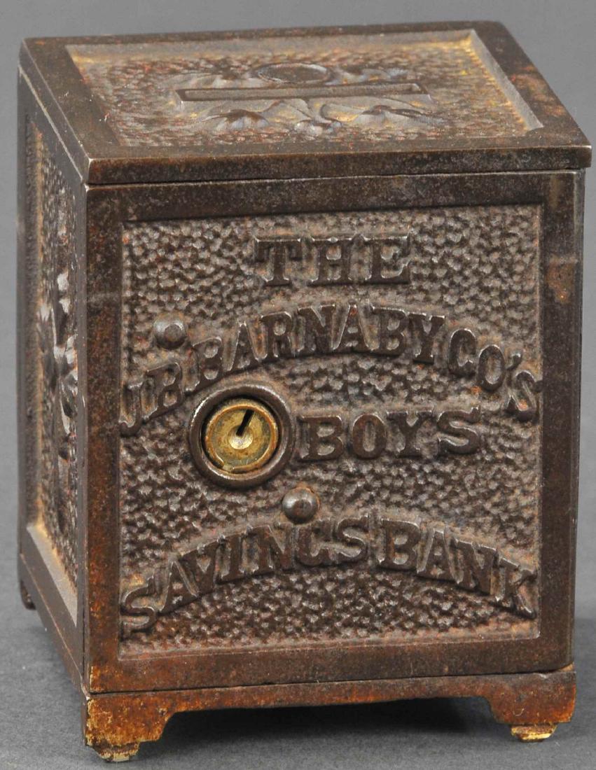 JB BARNABY CO 'S BOYS SAVINGS BANK: 411. JB BARNABY CO 'S BOYS SAVINGS BANK | Attributed to W. Rouse & Co. US. 4.5"